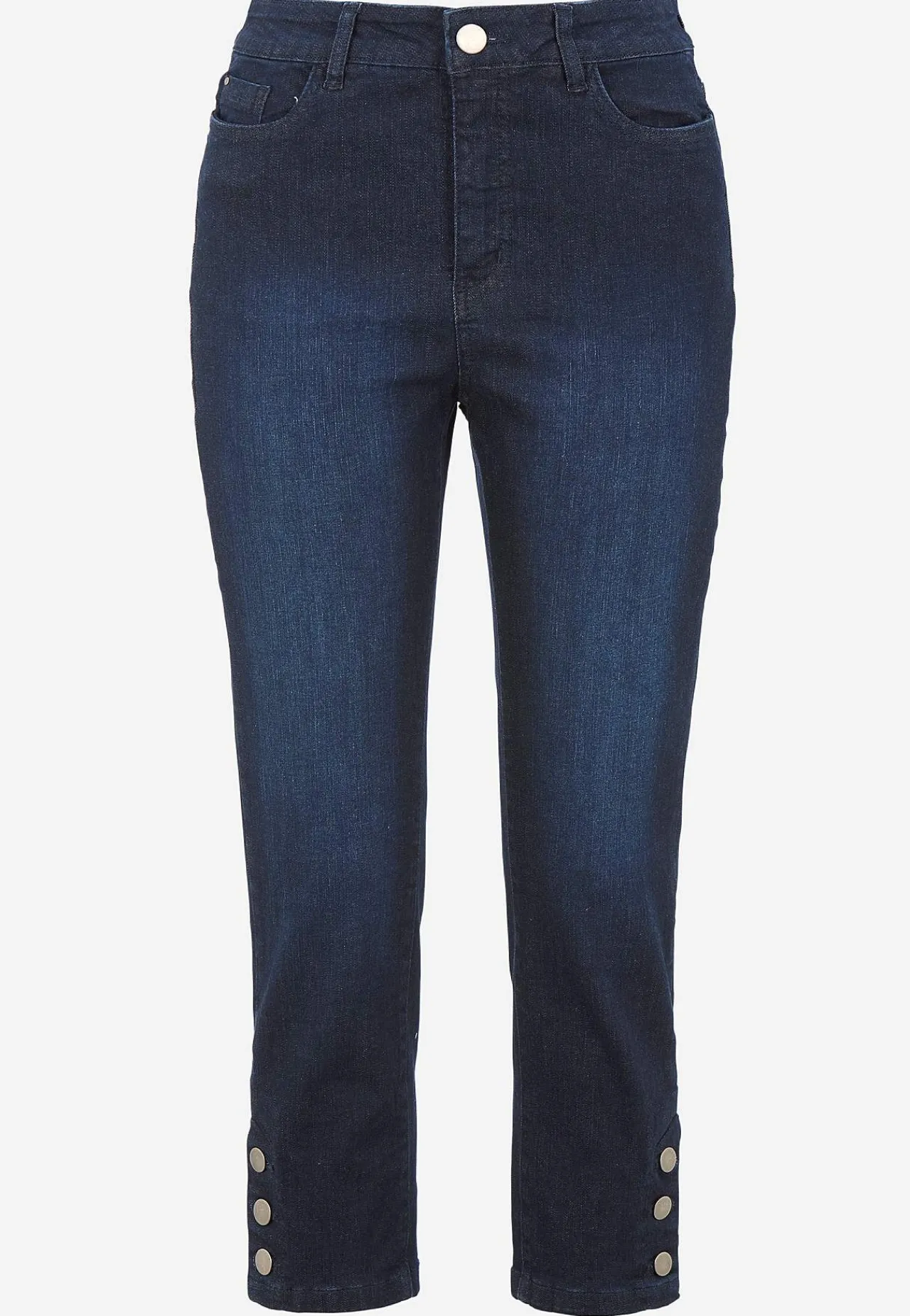 Forårsbukser|Capribukser-Cellbes of Sweden Crop jeans med design med fem lommer Mellemblå / Denim