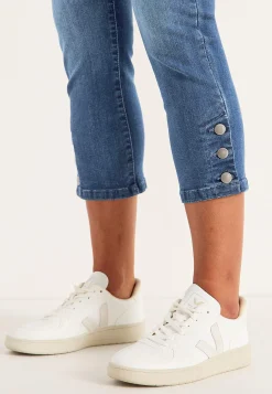 Forårsbukser|Capribukser- Crop jeans med design med fem lommer | Cellbes