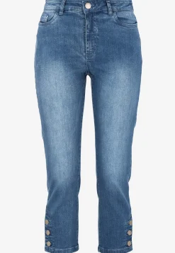 Forårsbukser|Capribukser- Crop jeans med design med fem lommer | Cellbes