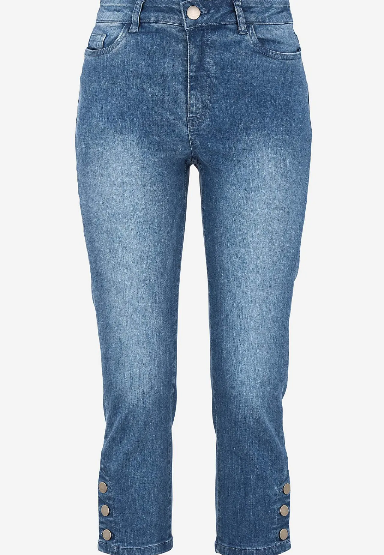 Forårsbukser|Capribukser- Crop jeans med design med fem lommer | Cellbes