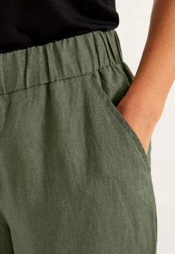 Forårsbukser|Culottes-Cellbes of Sweden Culottebukser Premium i hør Kakigrøn