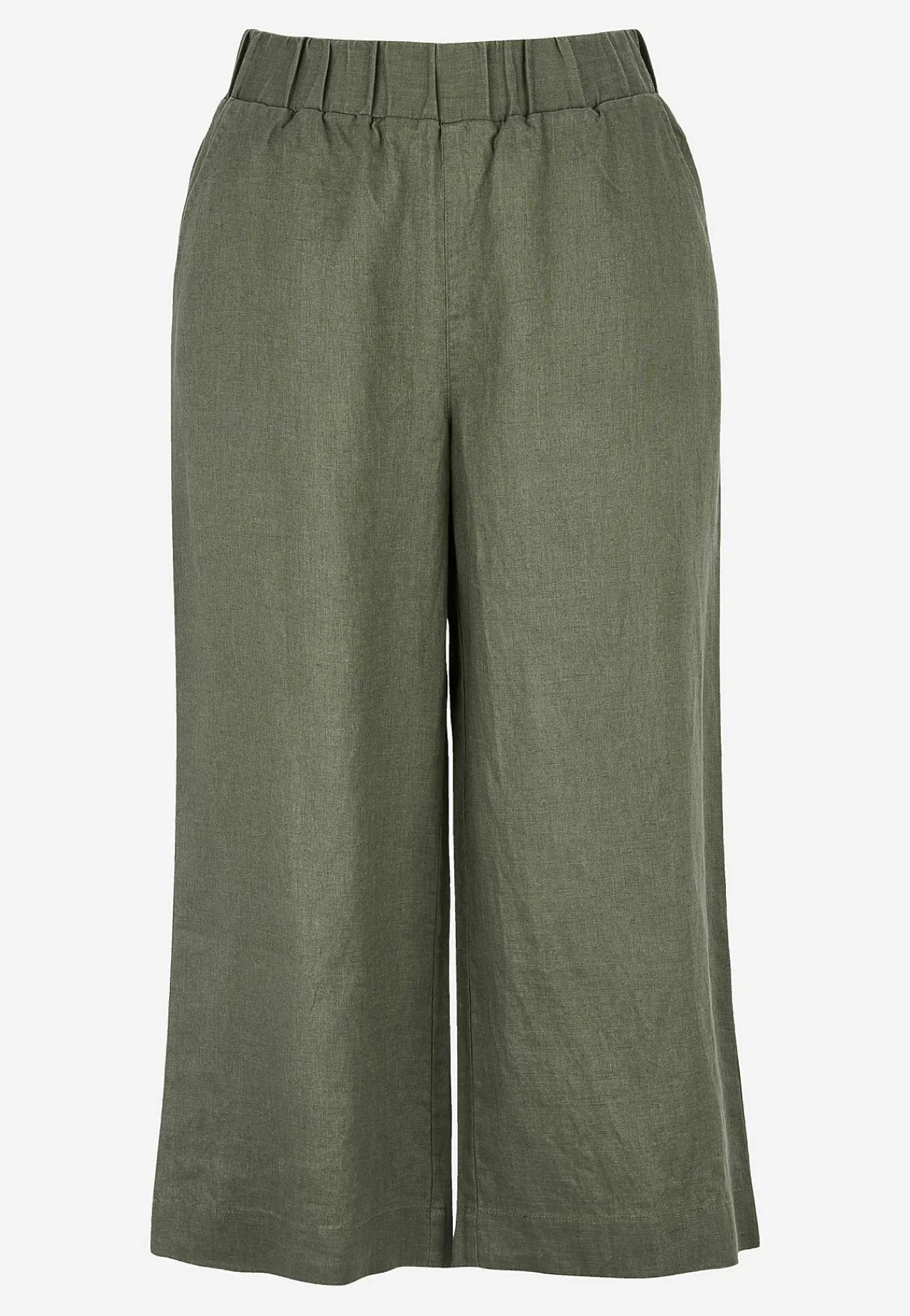 Forårsbukser|Culottes-Cellbes of Sweden Culottebukser Premium i hør Kakigrøn
