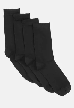 Undertøj|Flerpak Undertøj- Damestrømper i bomuldsmiks 4-pack Sort