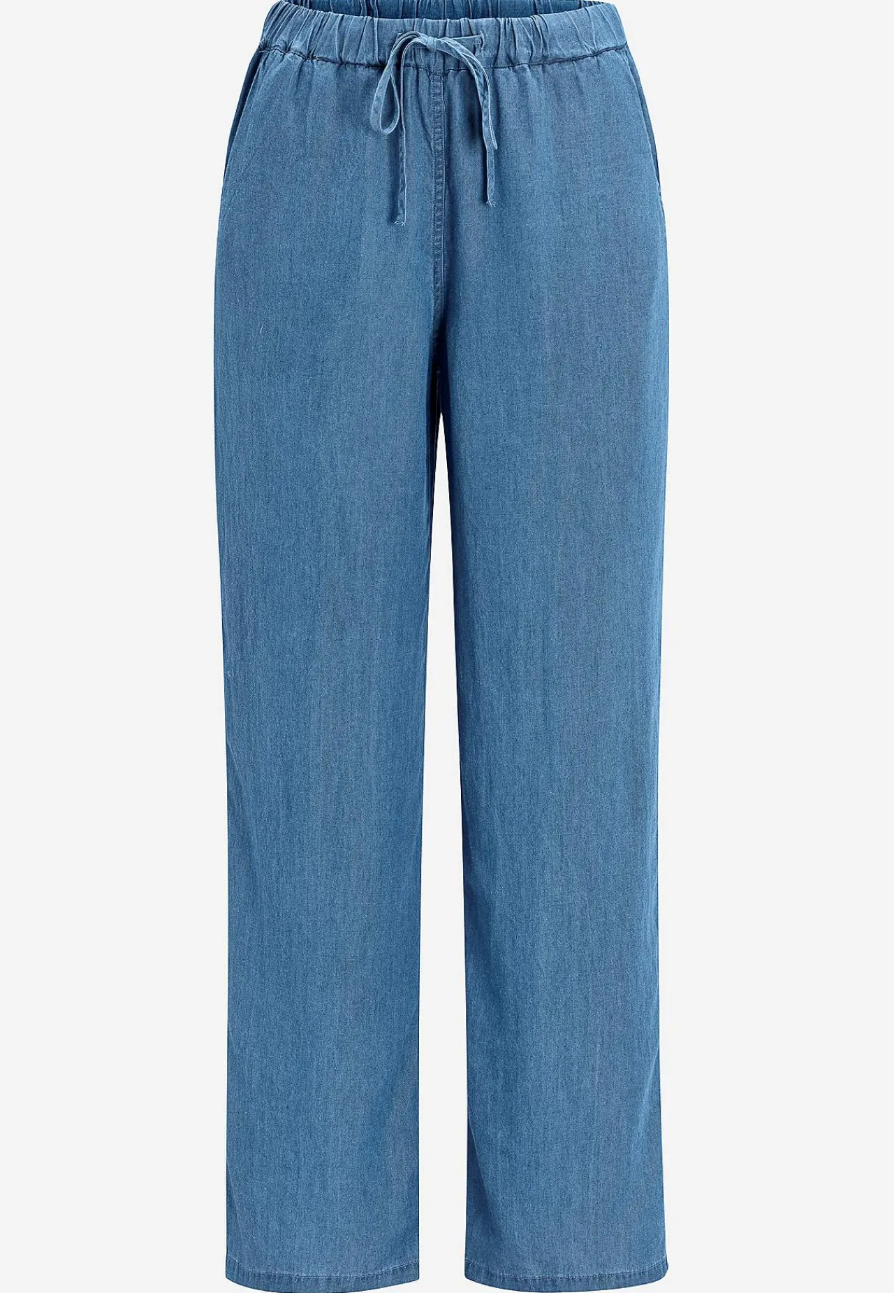 Forårsbukser|Vide Bukser-Soyaconcept Denimbukser i lyocell Mellemblå / Denim