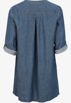 Denim|Denim-Toppe- Denimtunika med lommer | Cellbes