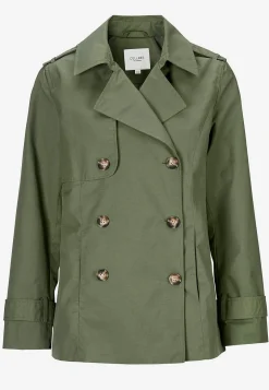 Forårsjakker|Trenchcoats- Dobbeltbrystet, kort trenchcoat | Cellbes