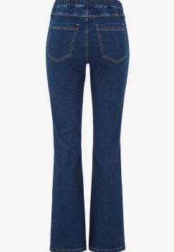 Høj Talje|Flere Længder-Cellbes of Sweden Elastisk jegging med bootcut Mørkeblå Denim