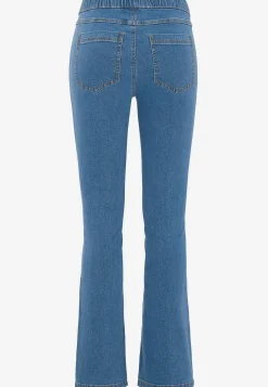 Høj Talje|Flere Længder-Cellbes of Sweden Elastisk jegging med bootcut Mellemblå Denim