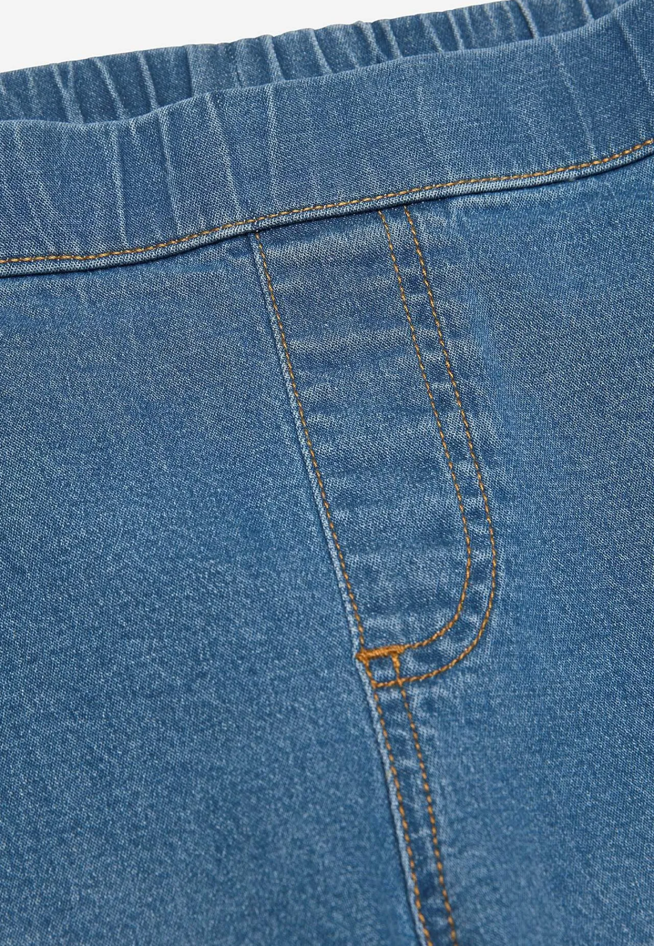 Høj Talje|Flere Længder-Cellbes of Sweden Elastisk jegging med bootcut Mellemblå Denim