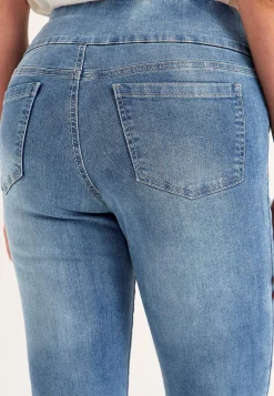 Høj Talje|Flere Længder-Cellbes of Sweden Elastisk jegging med høj elastisk talje Elin Lyseblå denim