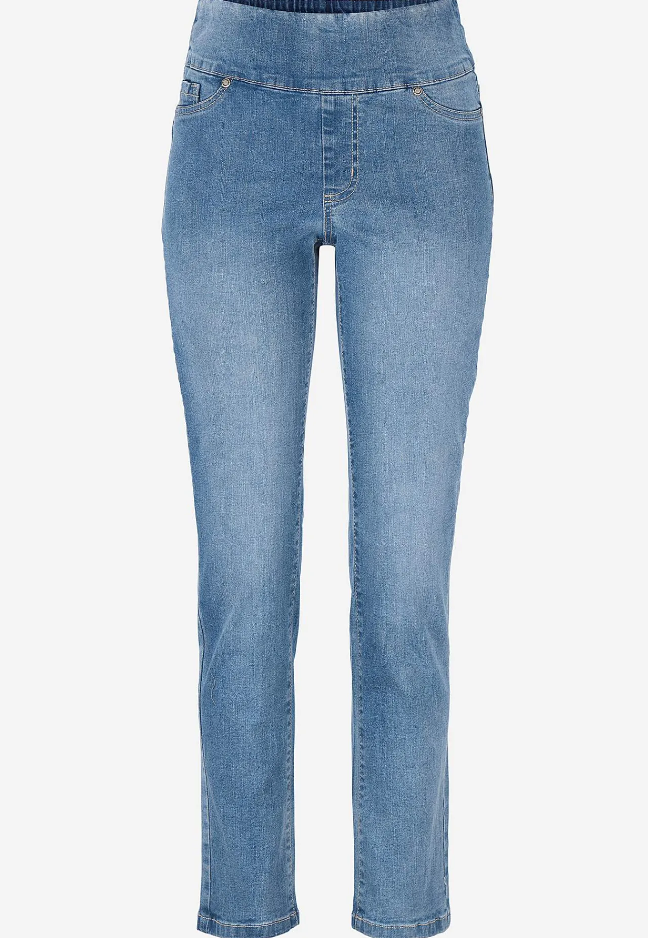 Høj Talje|Flere Længder-Cellbes of Sweden Elastisk jegging med høj elastisk talje Elin Lyseblå denim