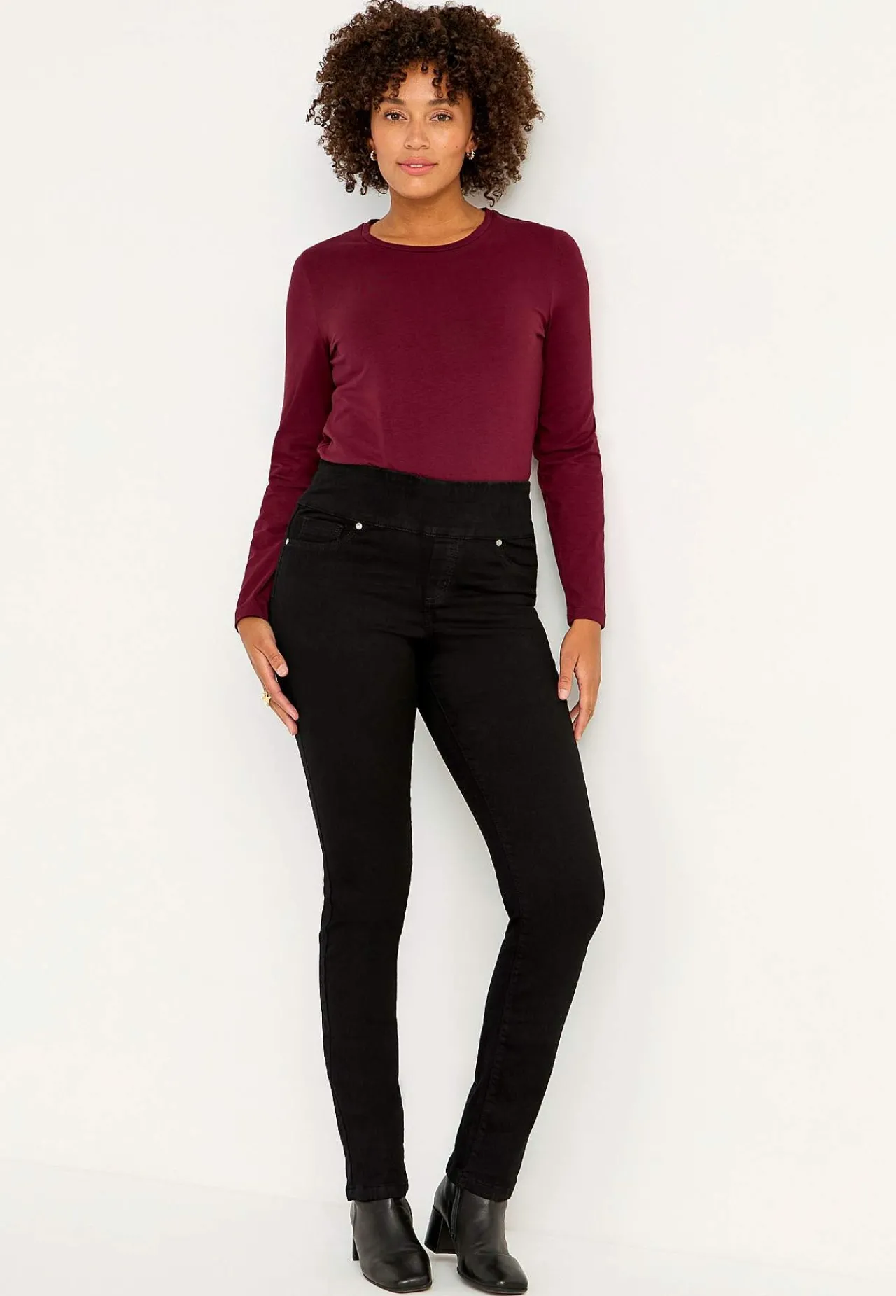 Høj Talje|Flere Længder-Cellbes of Sweden Elastisk jegging med høj elastisk talje Elin Sort / Denim