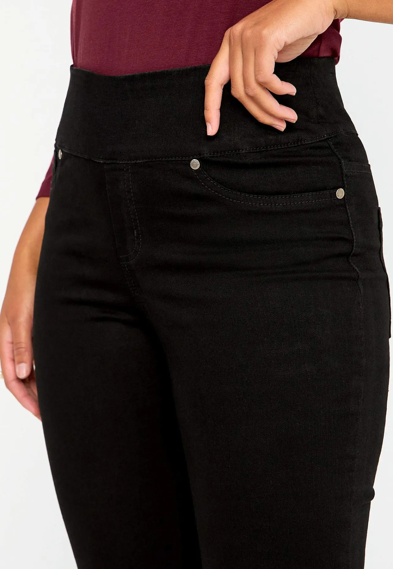 Høj Talje|Flere Længder-Cellbes of Sweden Elastisk jegging med høj elastisk talje Elin Sort / Denim