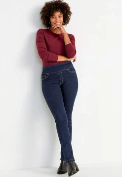 Høj Talje|Flere Længder-Cellbes of Sweden Elastisk jegging med høj elastisk talje Elin Mørkeblå / Denim