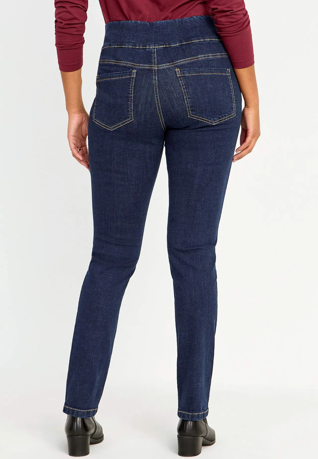 Høj Talje|Flere Længder-Cellbes of Sweden Elastisk jegging med høj elastisk talje Elin Mørkeblå / Denim