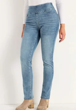 Høj Talje|Flere Længder-Cellbes of Sweden Elastisk jegging med høj elastisk talje Elin Lyseblå / Denim