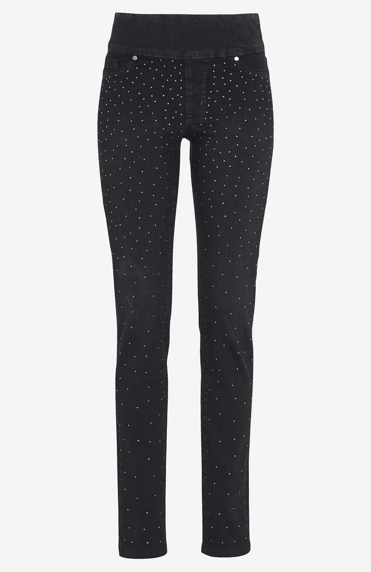 Høj Talje|Flere Længder-Cellbes of Sweden Elastisk jegging med rhinstensdetaljer Sort / Grå / Denim