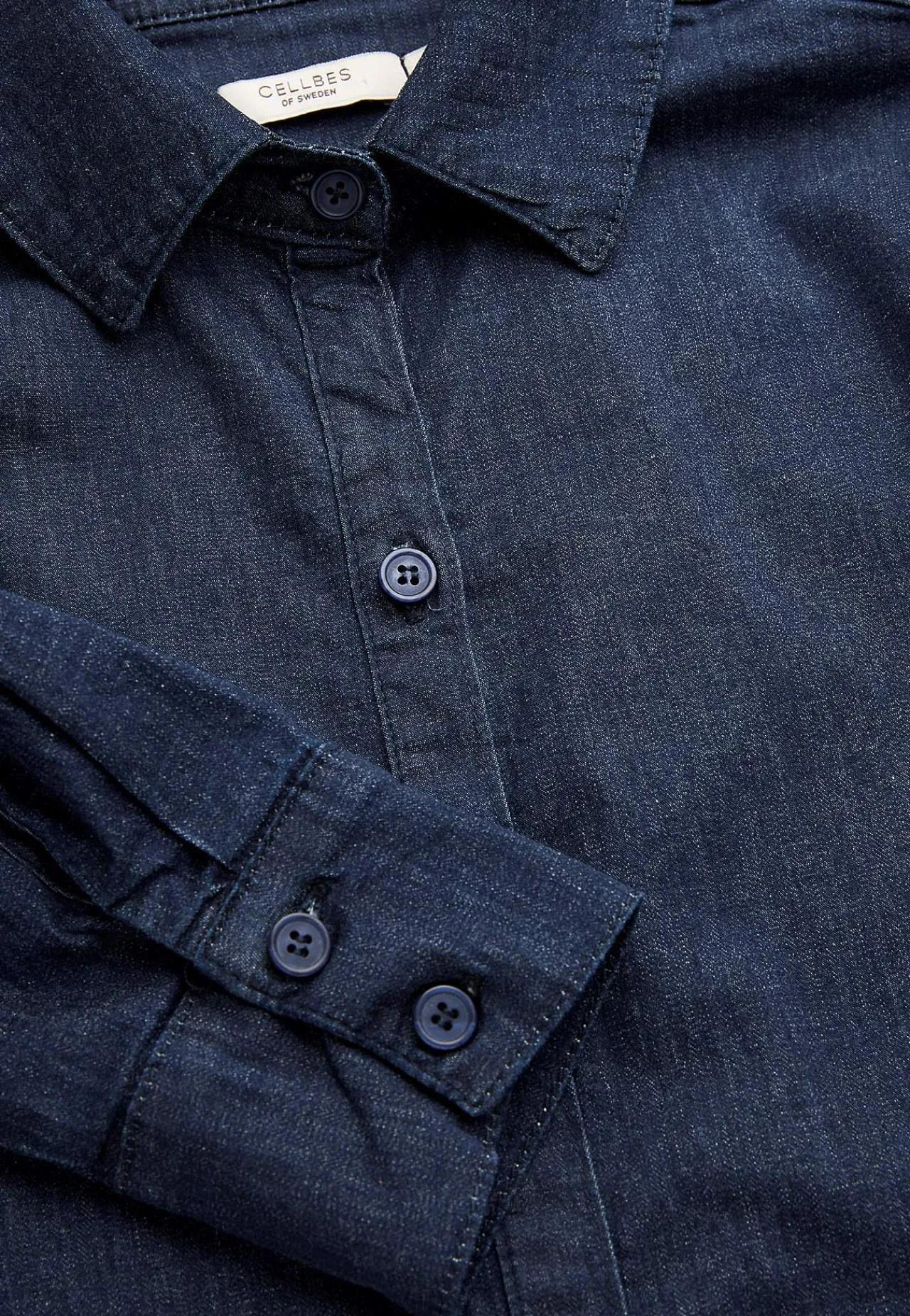 Denim|Denim-Toppe-Cellbes of Sweden Elastisk tunika i denim Mørkeblå / Denim