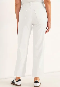 Forårsbukser|Ankelbukser-Cellbes of Sweden Elastiske ankeljeans Hvid / Denim