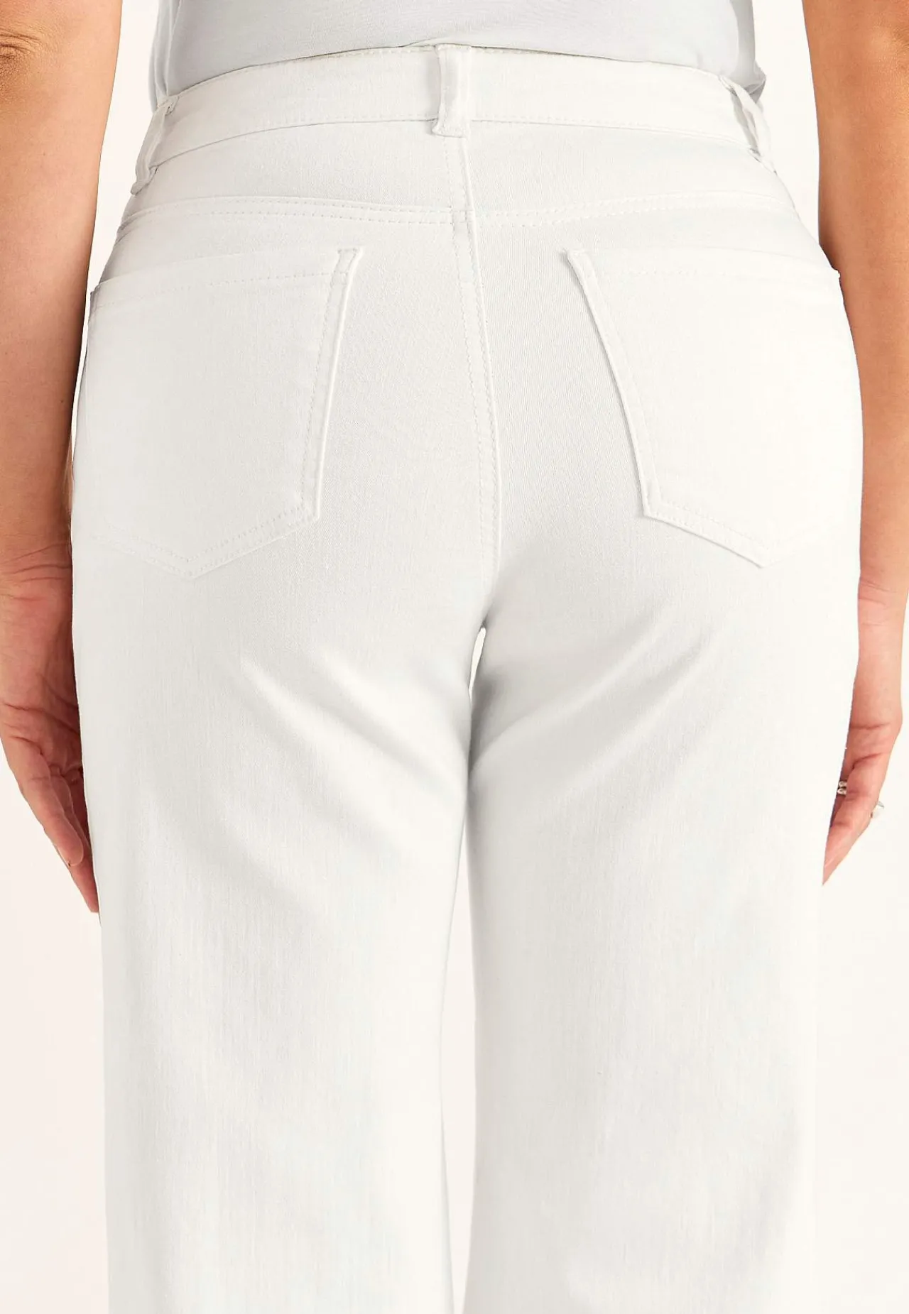 Forårsbukser|Ankelbukser-Cellbes of Sweden Elastiske ankeljeans Hvid / Denim