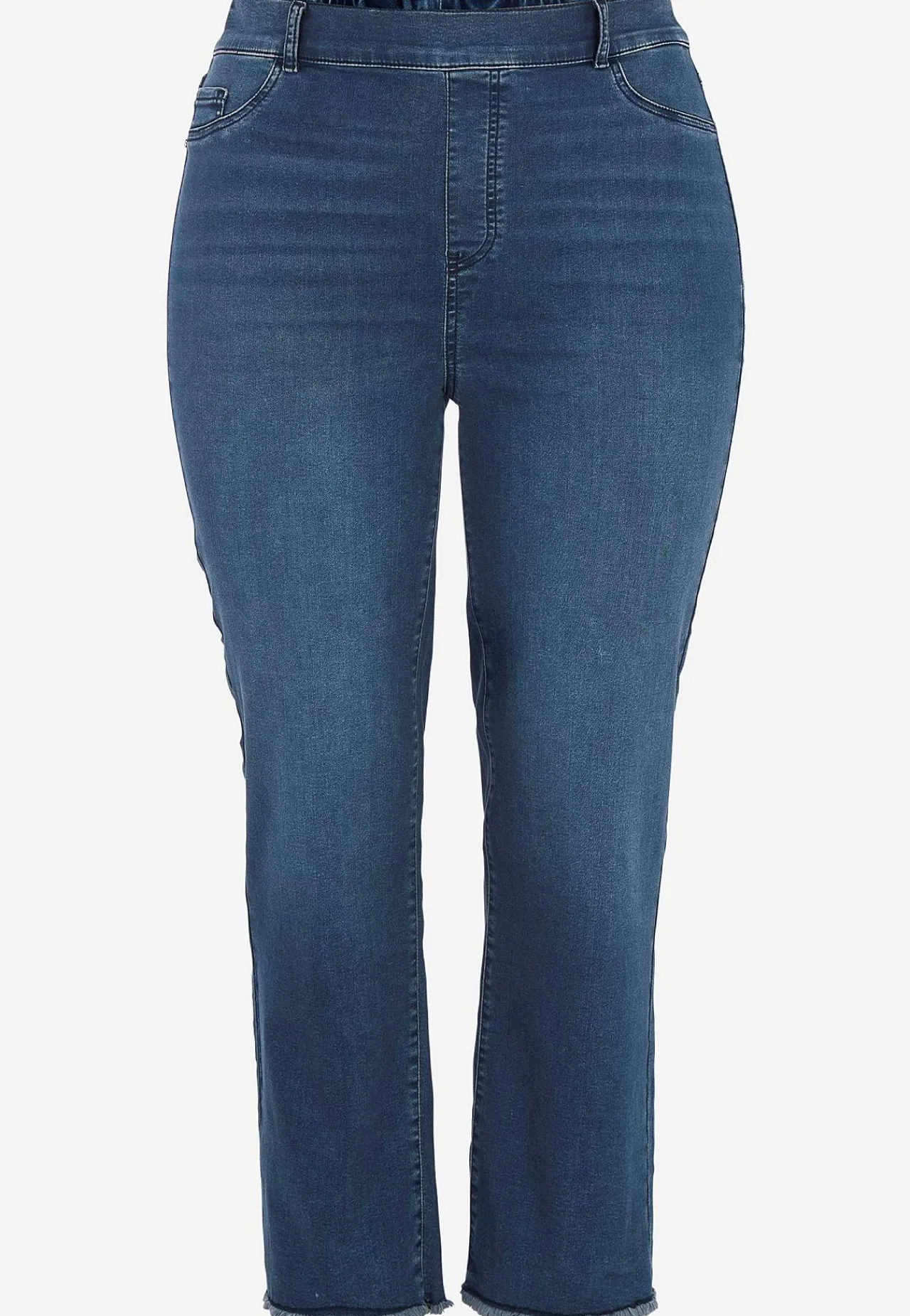Høj Talje|Ankeljeans-Wasabiconcept Elastiske jeans med høj elastisk talje Mellemblå / Denim