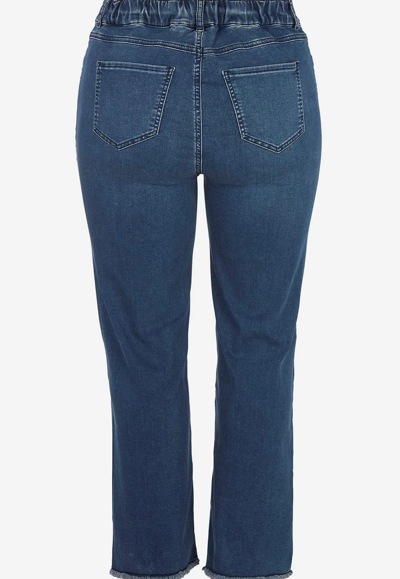 Høj Talje|Ankeljeans-Wasabiconcept Elastiske jeans med høj elastisk talje Mellemblå / Denim