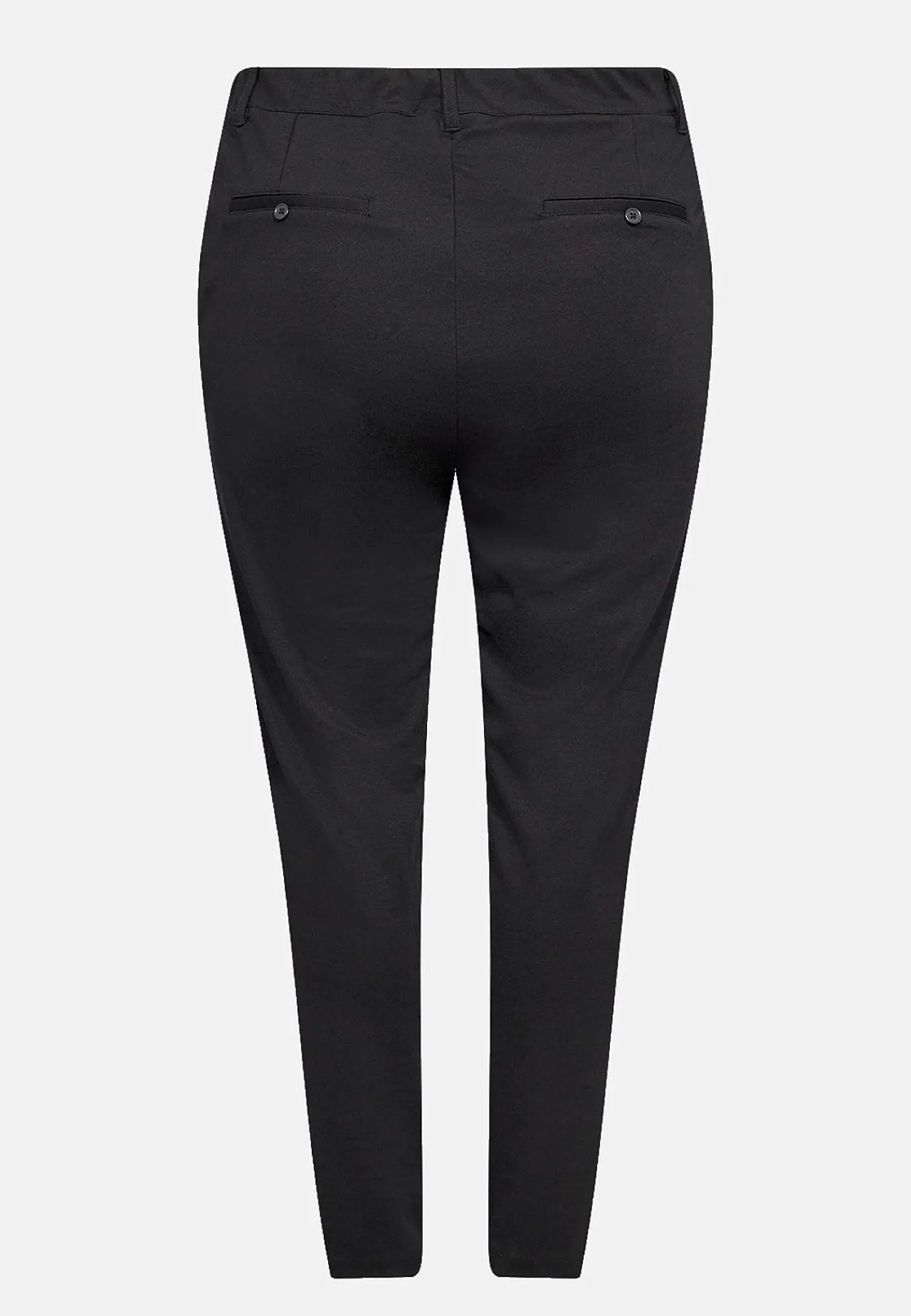 Ankelbukser|Lige Bukser-Wasabiconcept Elastiske jerseybukser Sort