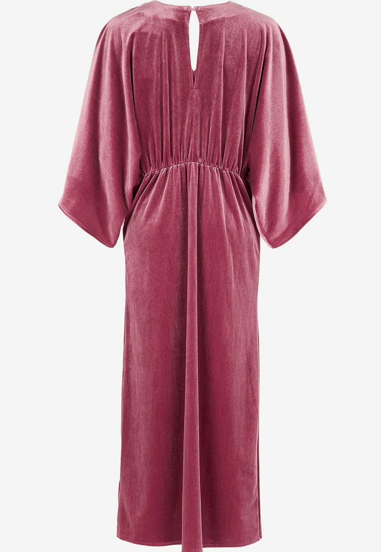 Festkjoler|Festkjoler-Johanna Toftby x Cellbes Elegant kaftankjole i velour Mørk gammelrosa