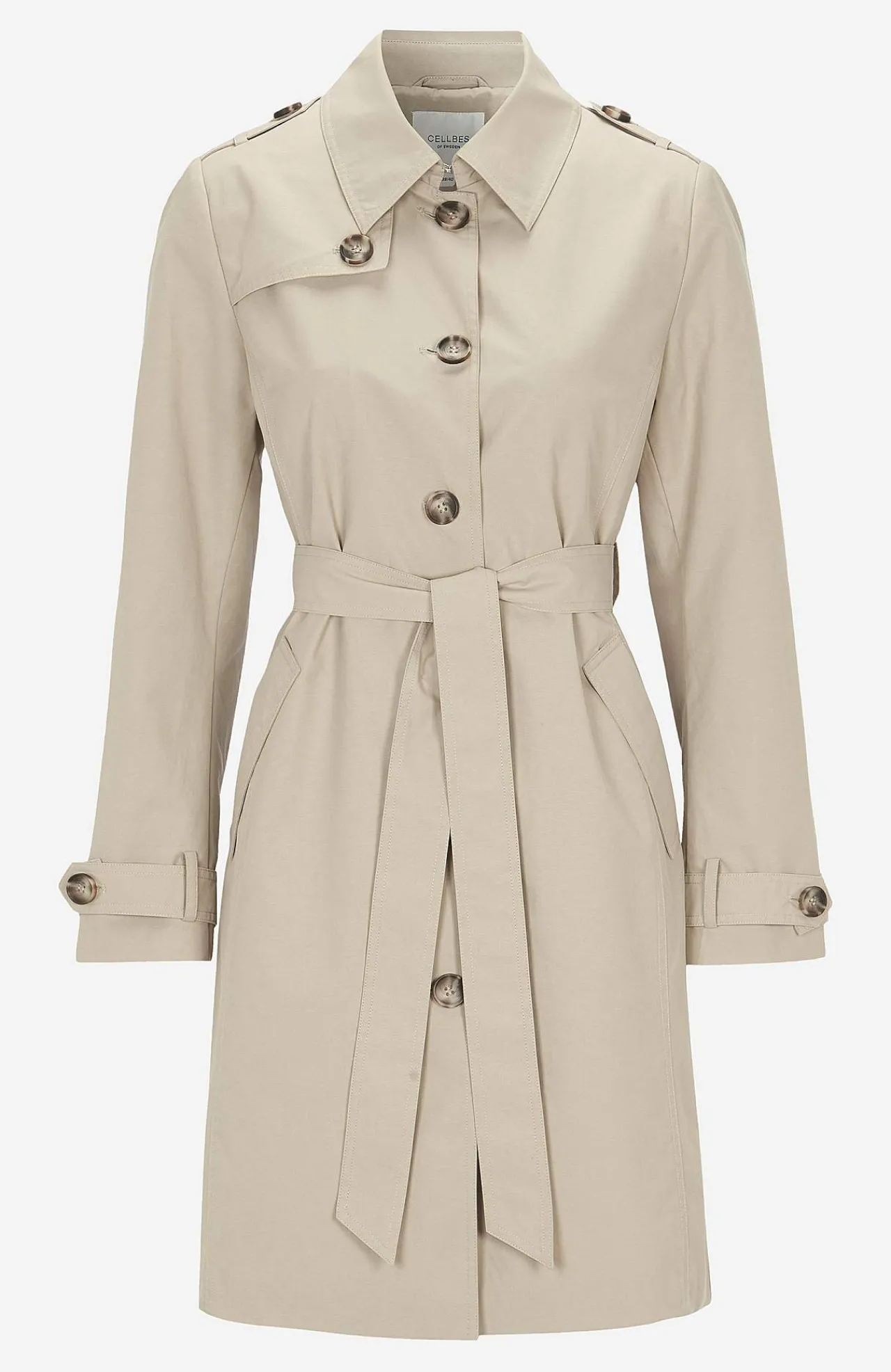 Forårsjakker|Trenchcoats-Cellbes of Sweden Enkeltradet trenchcoat Beige