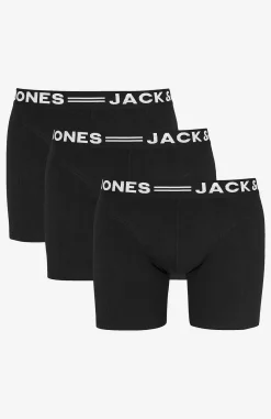Underbukser-JACK & JONES PLUS Ensfarvede boksershorts 3-pack Sort