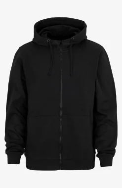 Hoodies- Ensfarvet hættetrøje med lynlås | Cellbes