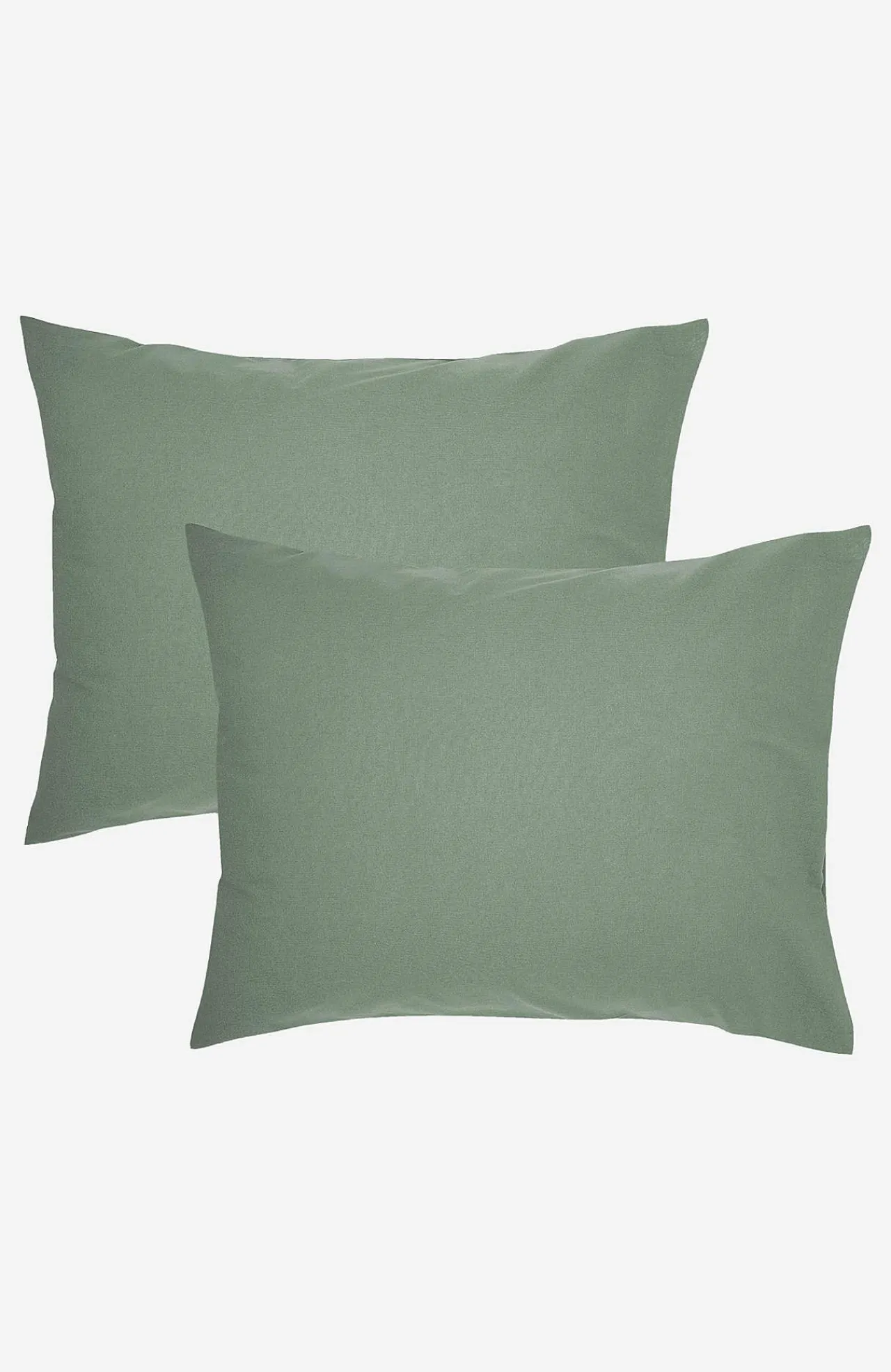 Pudebetræk|Flerpak-Borganäs Ensfarvet pudebetræk 50x60 cm 50x60 cm 2-pack Støvet grøn