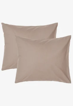 Pudebetræk|Flerpak-Borganäs Ensfarvet pudebetræk 50x60 cm 50x60 cm 2-pack Nougat