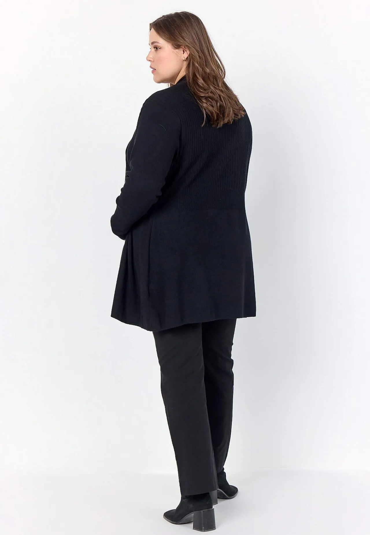 Cardiganer|Trøjer-Wasabiconcept Fintstrikket cardigan Sort