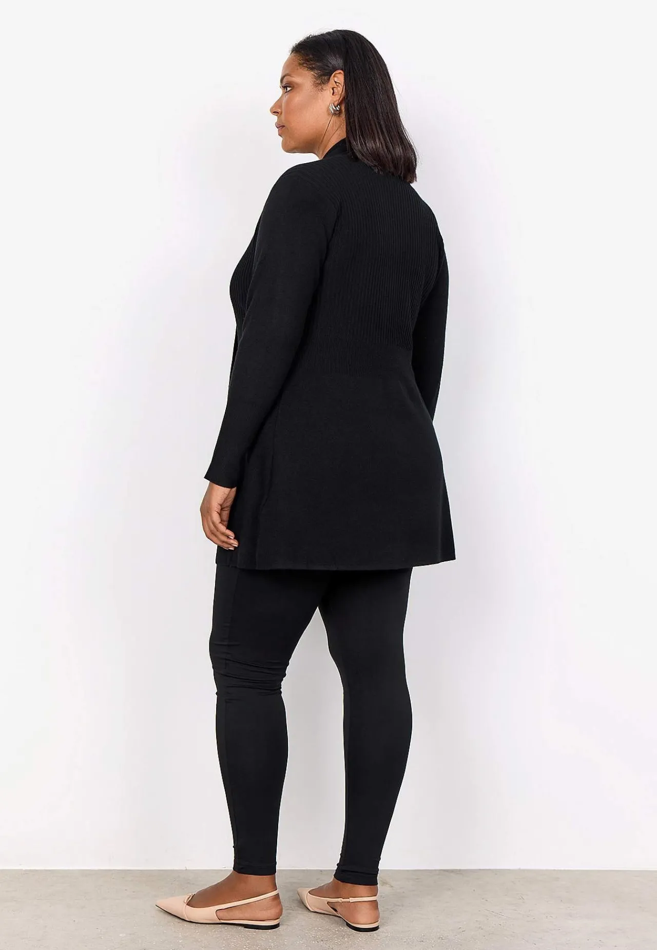 Cardiganer|Trøjer-Wasabiconcept Fintstrikket cardigan Sort