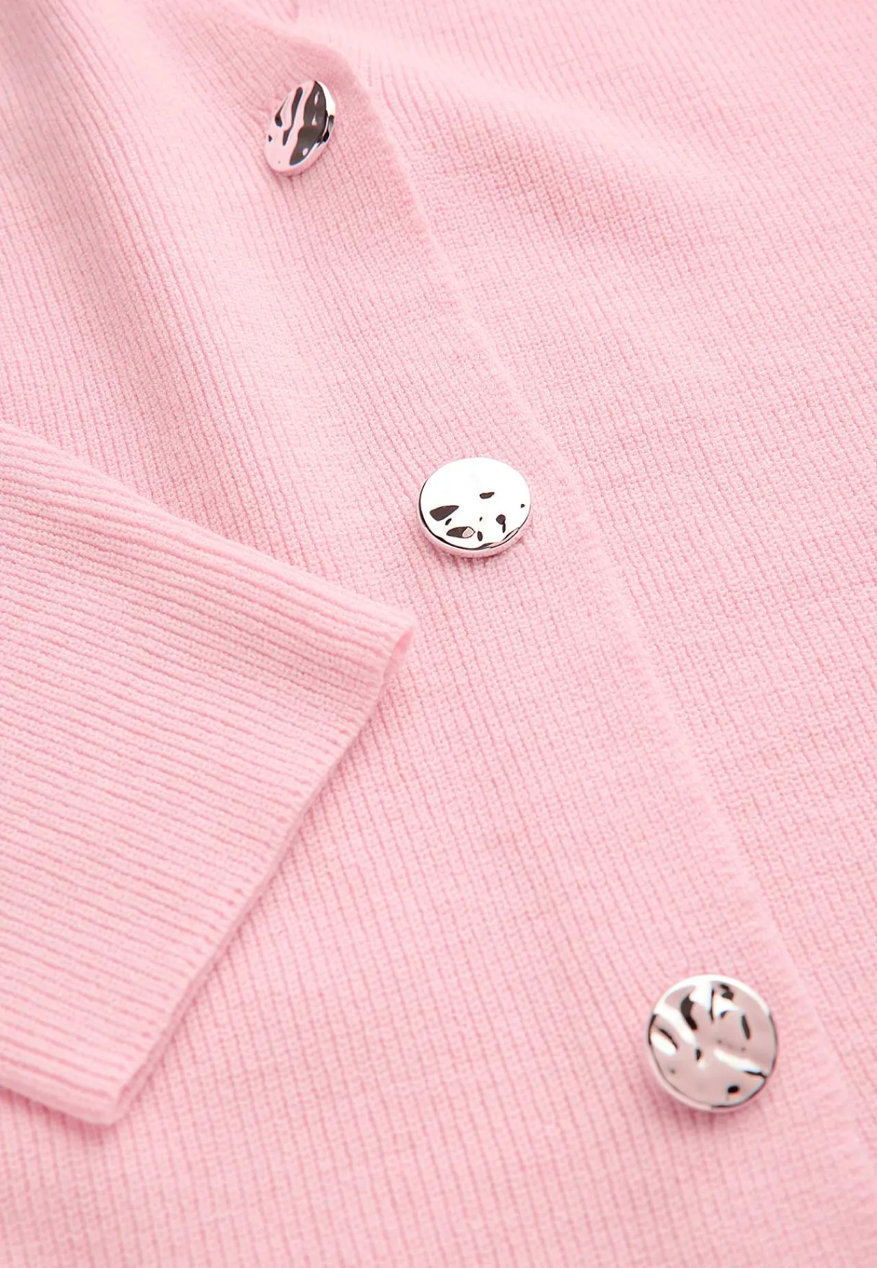 Cardiganer|Cardiganer- Fintstrikket cardigan Lys rosa