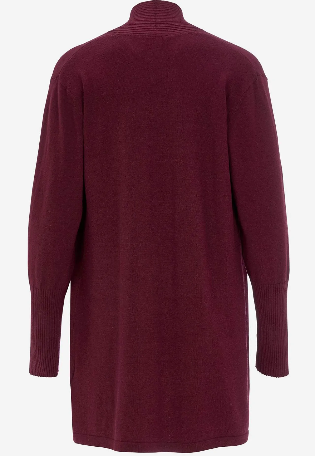 Cardiganer|Cardiganer- Fintstrikket cardigan Vinrød