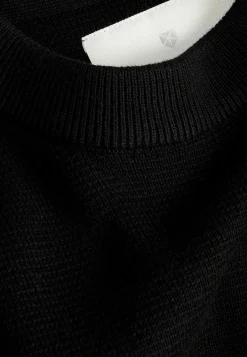 Striktrøjer-JACK & JONES Fintstrikket trøje i bomuld Sort
