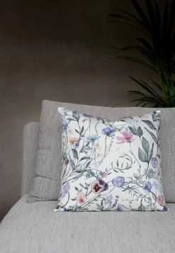 Pudebetræk & Inderpuder-Fondaco Fløjlspudebetræk med blomstermønster Offwhite / Blomstret