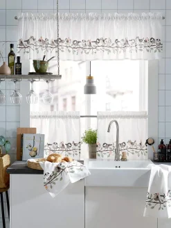 Gardinsæt-Cellbes of Sweden Gardinsæt Vårfåglar Birds Birds Hvid