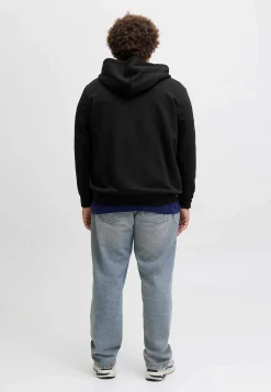 Trøjer|Hoodies- Hættetrøje med lynlås Sort