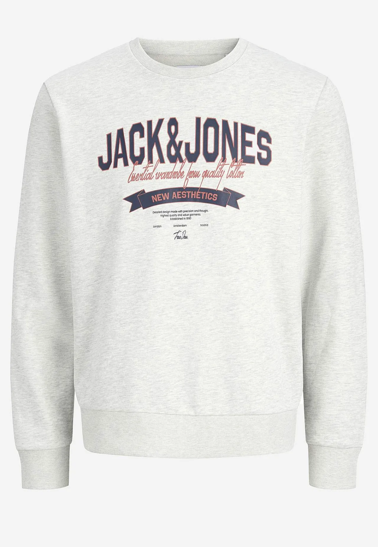 Trøjer-JACK & JONES Hættetrøje med tryk Hvid