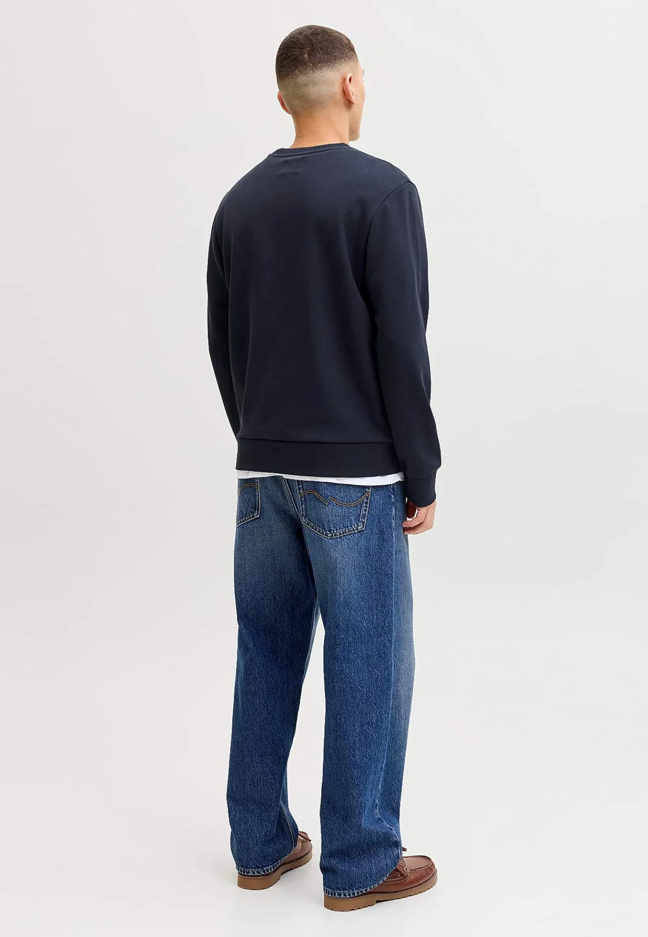 Trøjer-JACK & JONES Hættetrøje med tryk Marine