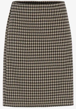 Nederdele-Cellbes of Sweden Jacquardmønstret nederdel Sort / Beige / Mønstret