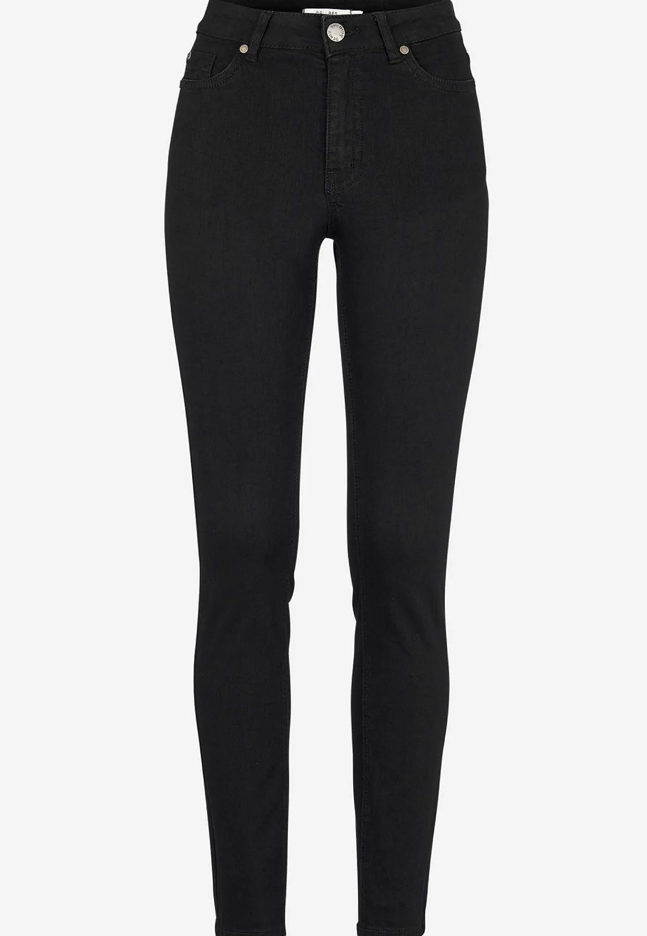 Høj Talje|Flere Længder- Jeans i denim med superstræk Ella Sort denim
