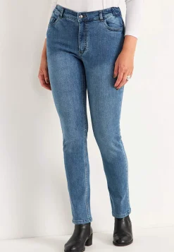 Flere Længder|Straight Fit- Jeans med elastik i siderne Elsa | Cellbes