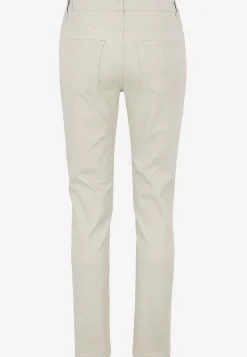 Lige Bukser|Bukser Og Leggings- Jeans med elastisk talje Lys beige