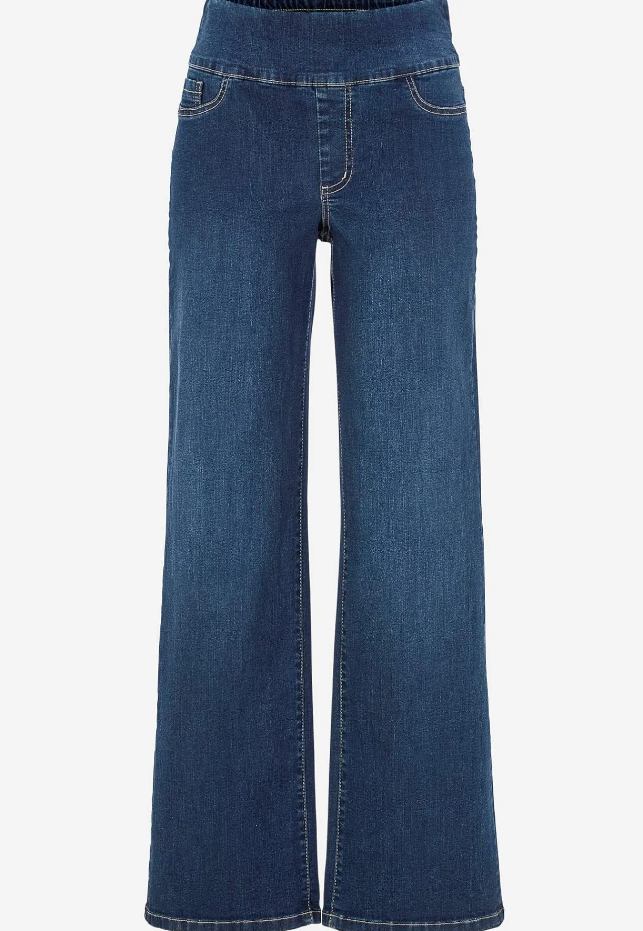 Vide Bukser|Lige Bukser-Cellbes of Sweden Jeans med høj elastisk talje Elisa Mellemblå Denim