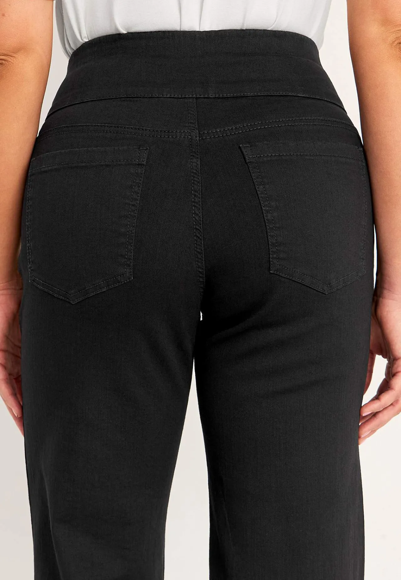 Vide Bukser|Lige Bukser-Cellbes of Sweden Jeans med høj elastisk talje Elisa Sort denim