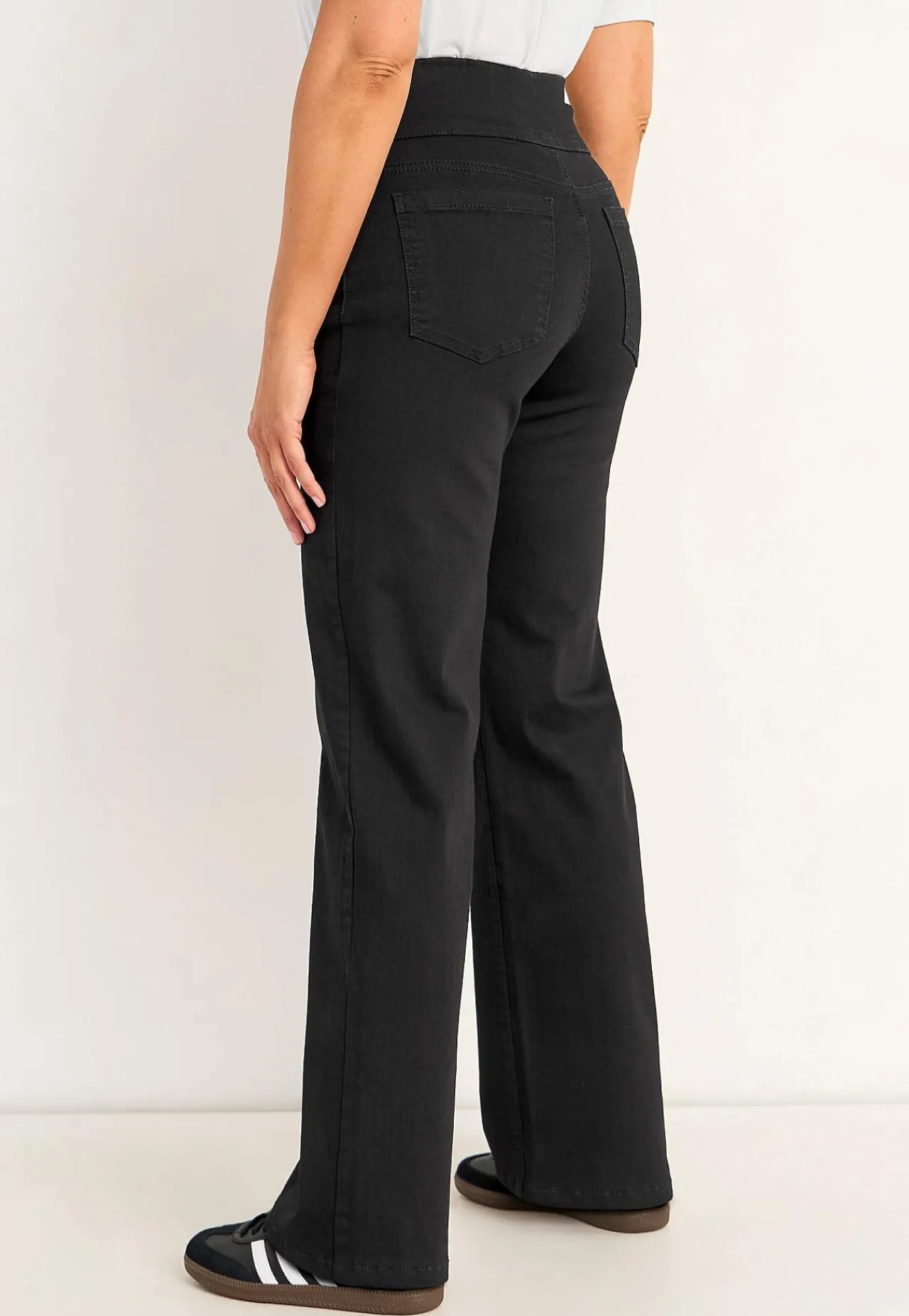 Vide Bukser|Lige Bukser-Cellbes of Sweden Jeans med høj elastisk talje Elisa Sort denim